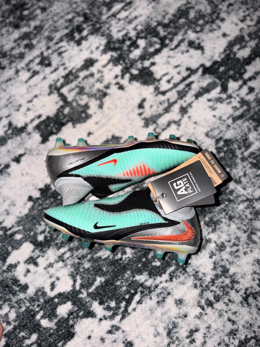 Nike Mint/Black/Orange PhantomGT Elite Soccer Cleats